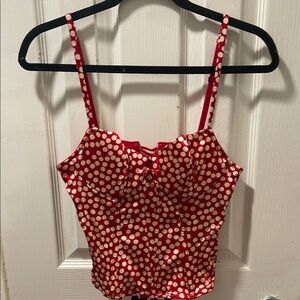 Madison Lejaby. Red Polka Dot Women's Top